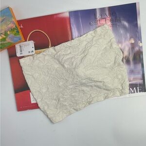 Free People Cream Last Dance Lace Bandeau